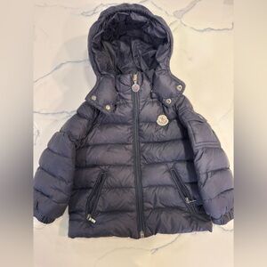 Moncler infant Navy Puffer Jacket